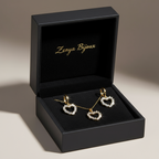 set bijuterii placate cu aur de 18K – colier, cercei 