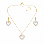 set bijuterii placate cu aur de 18K – colier, cercei 