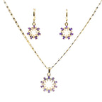 Set lănțișor și cercei damă, placate cu aur 18k