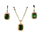 Set lănțișor și cercei damă, placate cu aur 18k